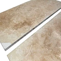 Плитка из травертина Light Filled and Honed 1,2х30,5х61 см, бежевая матовая заполненная шлифованная Standart 2-nd ch.