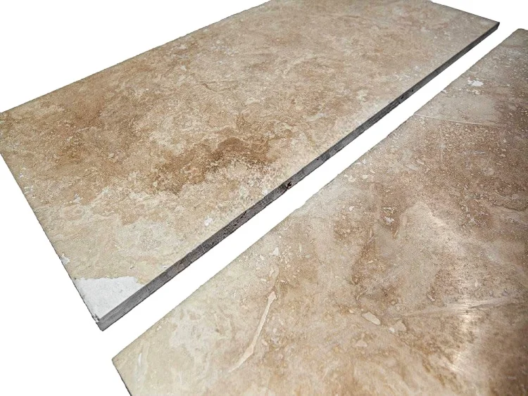 Плитка из травертина Light Filled and Honed 1,2х30,5х61 см, бежевая матовая заполненная шлифованная Standart 2-nd ch.
