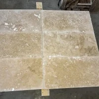 Плитка из травертина Light Filled and Honed 1,2х30,5х61 см, бежевая матовая заполненная шлифованная Standart 2-nd ch.