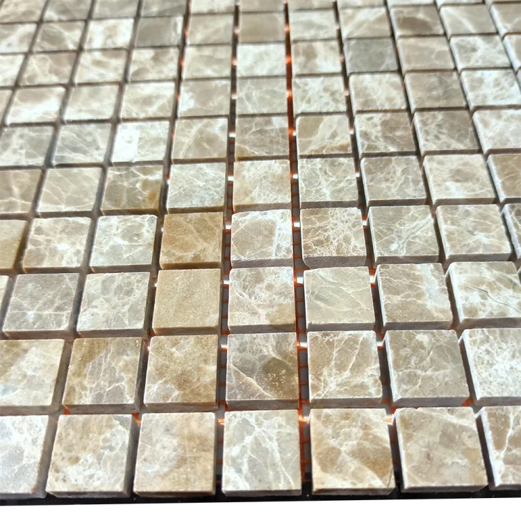 Мозаїка з мармуру Полірована МКР-4П (15x15) Emperador Light D