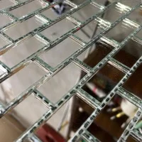 Мозаика зеркальная DecorStoneHub Zs-brik-Z серебристая 338х318 мм кирпичная кладка в спальню ванную