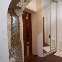Мозаика зеркальная DecorStoneHub Zs-brik-Z серебристая 338х318 мм кирпичная кладка в спальню ванную