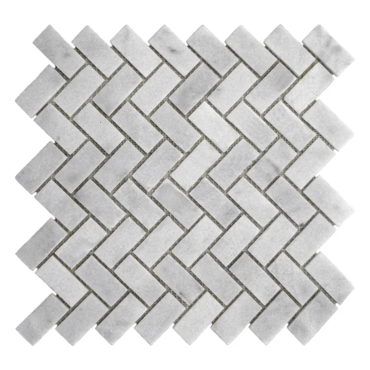 Мозаика из мрамора Полированная МКР-5П (47x23) White BI