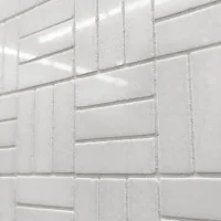 Мозаика из белого мрамора Thassos Tetris 217