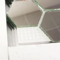 Мозаика зеркальная DecorStoneHub Zs-hex-Z серебристая 304х303 мм соты для зонирования пространства