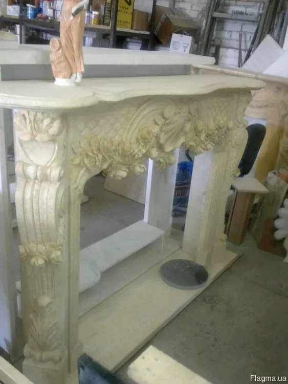 Портал для камина DecorStoneHub n3112 Galala Beige мрамор бежевый прямой