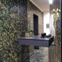 Мозаїка дзеркальна DecorStoneHub Zs-hex-G графітова 304х303 мм шестикутник для оформлення камінів