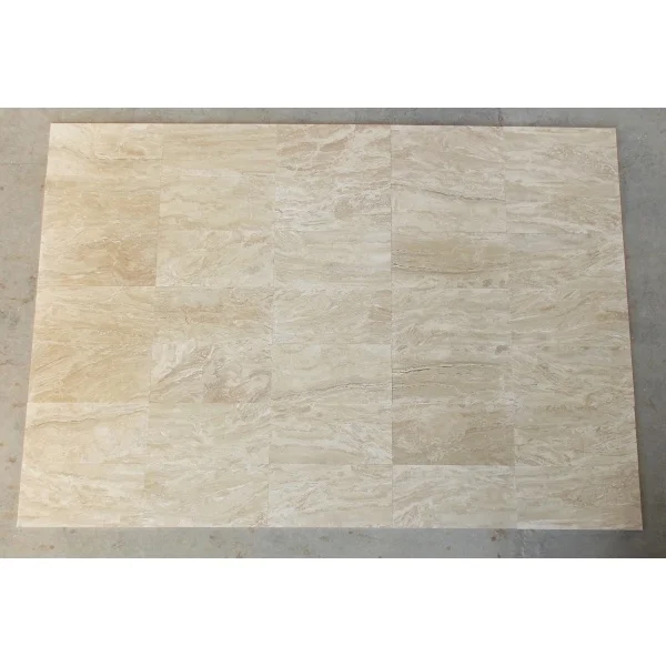 Плитка з травертину Light vein cut (Daino Reale) Filled and Honed 1,2 х30, 5х61 см, бежева матова заповнена шліфована Export