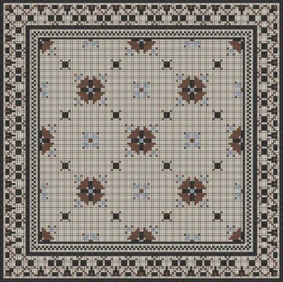 Мозаика из керамогранита Kotto Ceramica MI7 K060800 Lviv Legends рапорт Beige/Lapislazzuli/Noce/Nero