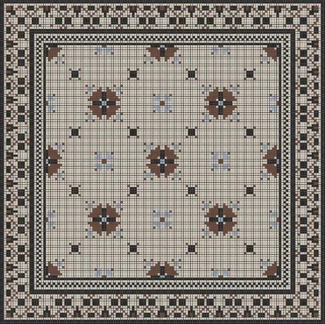 Мозаїка з керамограніту Kotto Ceramica MI7 K060800 Lviv Legends рапорт Beige/Lapislazzuli/Noce/Nero