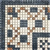 Мозаика из керамогранита Kotto Ceramica MI7 K060801 Lviv Legends угол фриза Beige/Noce/Nero