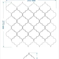 Мозаїка керамічна Kotto Ceramica ARABESKA A 6024 White 270х300х9 (64х68) 0,063 м2