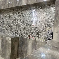 Мозаїка дзеркальна DecorStoneHub Zs-mix-ZSG сріблясто-графітовий мікс з сатином 304х304 мм для бару