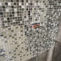 Мозаїка дзеркальна DecorStoneHub Zs-mix-ZSG сріблясто-графітовий мікс з сатином 304х304 мм для бару