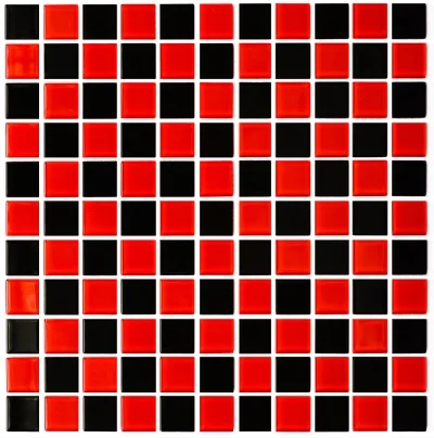 Мозаика керамическая Kotto Ceramica GM 4003 CC black/red m 300 х 300 х 4   ( 25 х 25 )