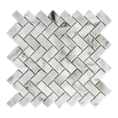 Мозаїка з мармуру Матова МКР-5СВ (47x23) White Mix