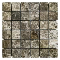 Мозаика из мрамора Полированная МКР-3П (47x47) Emperador Dark TR
