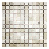 Мозаїка з мармуру Матова МКР-2СН (23x23) Victoria Beige МВ