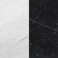 Портал для камина Bravo Прага Polaris + Nero Marquina мрамор белый/черный прямой