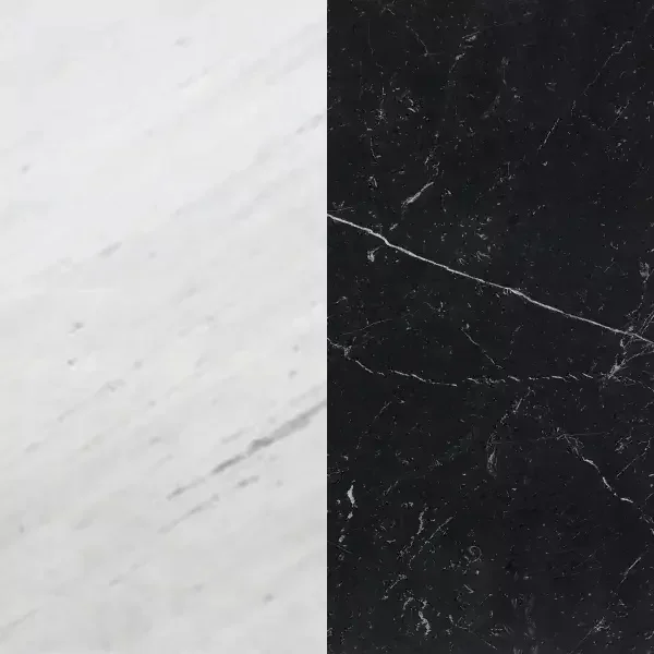 Портал для камина Bravo Прага Polaris + Nero Marquina мрамор белый/черный прямой