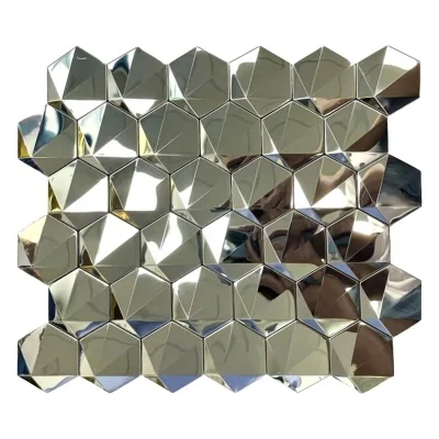 Мозаїка Mozaico De Lux V-Mos SA048-42 Glossy Silver Effect 29,8х30,5 см