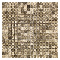 Мозаїка з мармуру Полірована МКР-4П (15x15) Emperador Dark TR