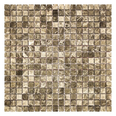 Мозаїка з мармуру Полірована МКР-4П (15x15) Emperador Dark TR