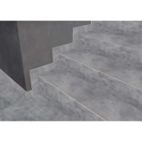 Ступенька из керамогранита Stopnica Batista Steel серая 8x597x297 мм