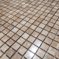 Мозаїка з мармуру Полірована МКР-4П (15x15) Emperador Light