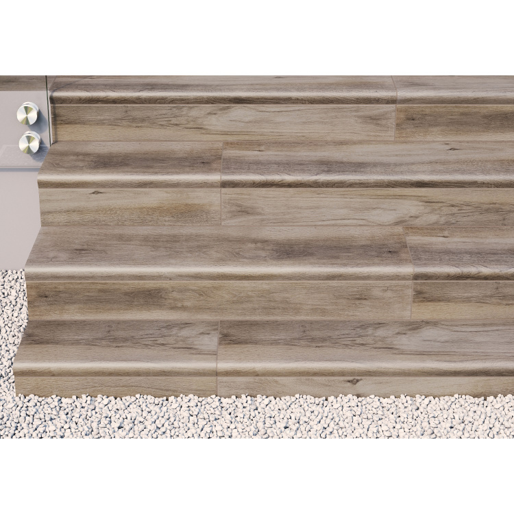 Сходинка з керамограніту Stopnica V-Shape Mattina Beige світло-коричнева 10x1202x320 мм