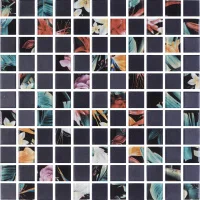 Мозаика стеклянная Kotto Ceramica GMP 0825006 С2 print 44/black mat   300 x 300 х 8   ( 25 х 25 )
