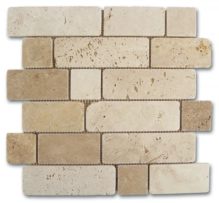 Мозаика Dune Mosaico Travertino Brick 30.5*30.5 бежевая