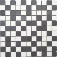 Мозаїка керамічна Kotto Ceramica СМ 325106 C2 estet white/estet graphite 300 х 300 х 9 ( 25 х 25 )