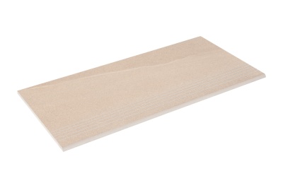 Сходинка з керамограніту Zeus Ceramica Calcare Beige SZRXCL3BRNQ Еко 600х300х9,2 мм бежева, під камінь, матова, з протиковзскими прорізами