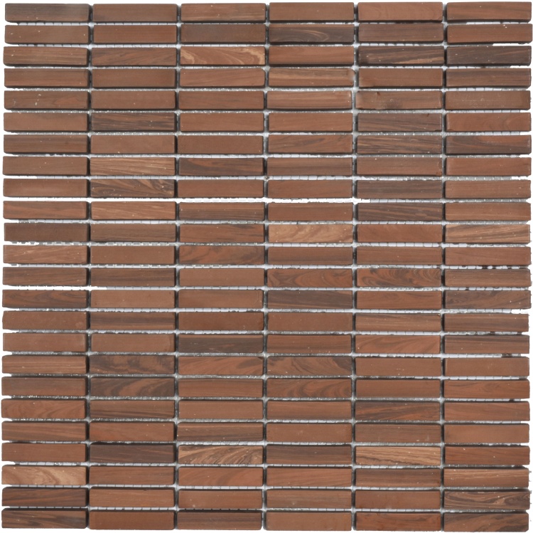Мозаика из керамогранита Kotto Ceramica MI7 10500516C Noce  300 x 300 х 10  ( прямоугольник 10 x 50 )