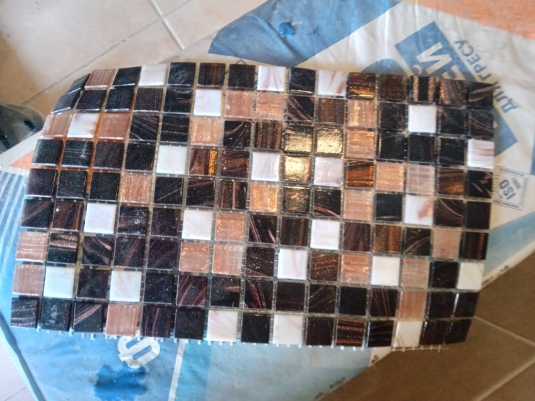 Мозаика стеклянная R-MOS 20G8810525154501112 BROWN SUNSET Mozaico De Lux