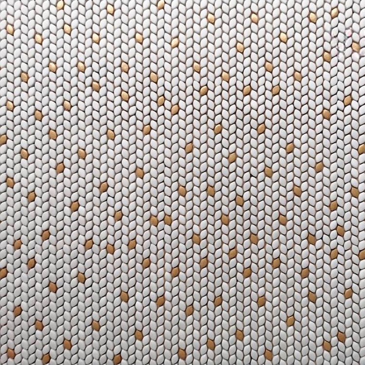 Мозаика Mozaico De Lux V-Mos VJB-212 Super White&Gold 29,7х31,5 см