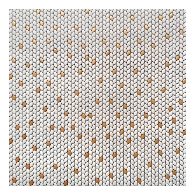 Мозаїка Mozaico De Lux V-Mos VJB-212 Super White&Gold 29,7х31,5 см