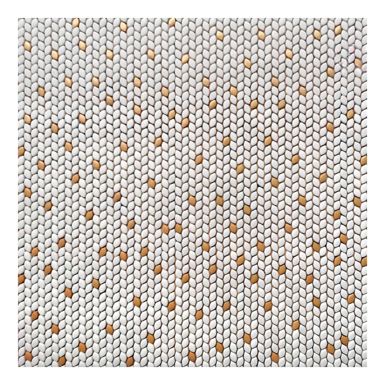 Мозаїка Mozaico De Lux V-Mos VJB-212 Super White&Gold 29,7х31,5 см
