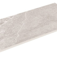 Сходинка з керамограніту Zeus Ceramica Kalakito Ivory SZRXKA1BRNQ Еко 600х300х9,2 мм бежева, під камінь, матова, з протиковзскими прорізами