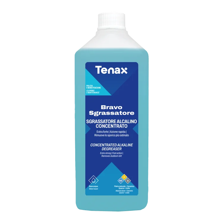 Очиститель Tenax Bravo Sgrassatore 1 л щелочной от жировых и синтетических загрязнений из камня кварца керамики