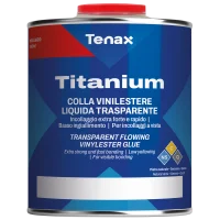 Клей епоксидний вінілефірний Tenax Titanium Flowing прозорий 1 л рідкий жаростійкий для каменю кераміки