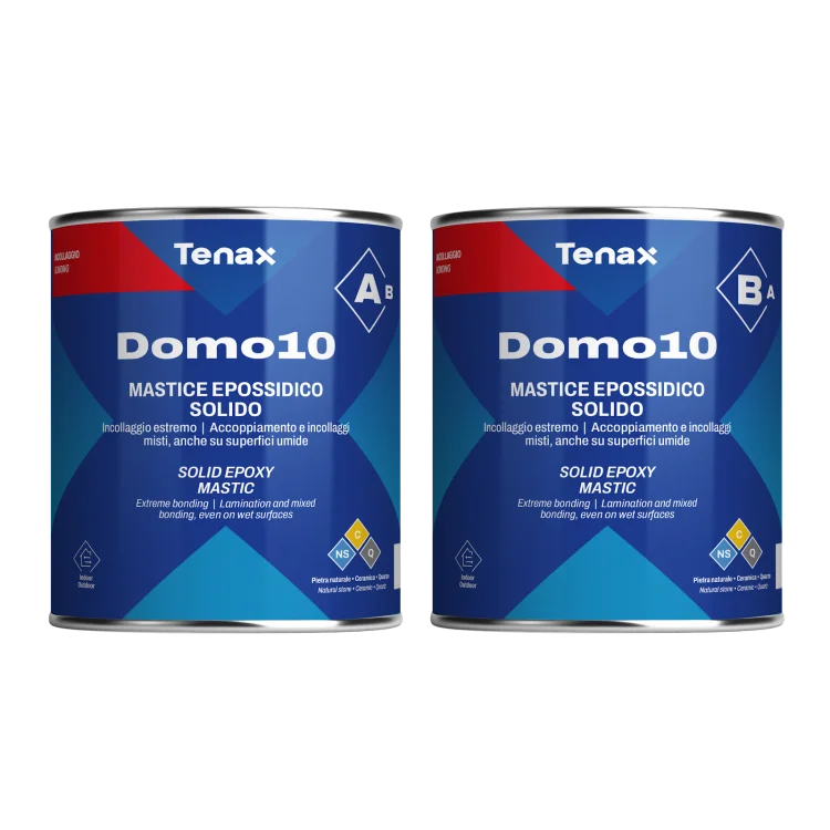 Клей эпоксидный Tenax Domo A+B белый 2 л экстрапрочный густой морозостойкий для камня керамики металла