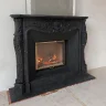 Портал для каміна Bravo Нью-Йорк Nero Marquina Antique мармур чорний прямий