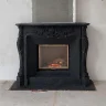 Портал для каміна Bravo Нью-Йорк Nero Marquina Antique мармур чорний прямий