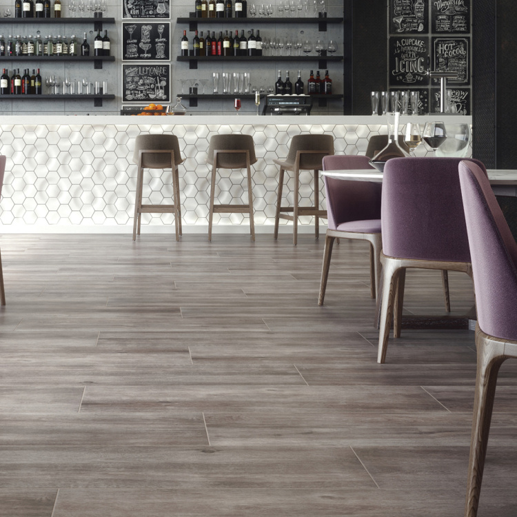 Сходинка з керамограніту Stopnica V-Shape Mattina Grigio сіра 50x1202x320 мм