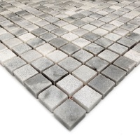 Мозаика из мрамора Матовая МКР-4СН (15x15) White Mix