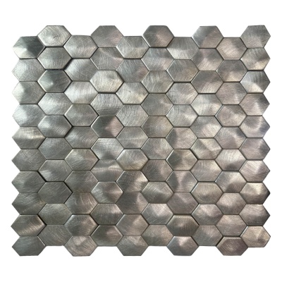 Мозаика Mozaico de lux V-MOS VTH-602 Silver Metal 26х30 см