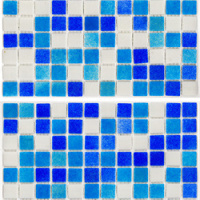 Мозаїка скляна АкваМо MX25-1-01-2-02-03 біло-голуба розтяжка градієнт 1912x317x4 мм в басейн хамам на колону Мозаїка скляна АкваМо MX25-1-01-2-02-03 біло-голуба розтяжка градієнт 1912x317x4 мм в басейн хамам на колону