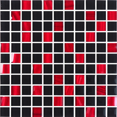 Мозаїка керамічна Kotto Ceramica GM 8005 C2 Red Silver S6/Black /300 х 300 х 8 ( 25 х 25 )